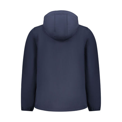 Hooded Windbreaker Jacket by Norway 1963 for men in stretch polyester blue showcases a urban chic silhouette, detailed with a urban chic and functional pockets, hooded & windproof for a polished finish.