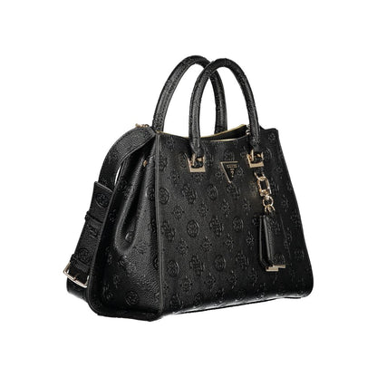 Phone Holder Handbag by Guess Jeans for women in polyethylene black features an refined silhouette, showcasing a secure , ample external-pockets & internal-pockets, and versatile shoulder-strap, adjustable-strap & handle for a sophisticated refined aesthetic.