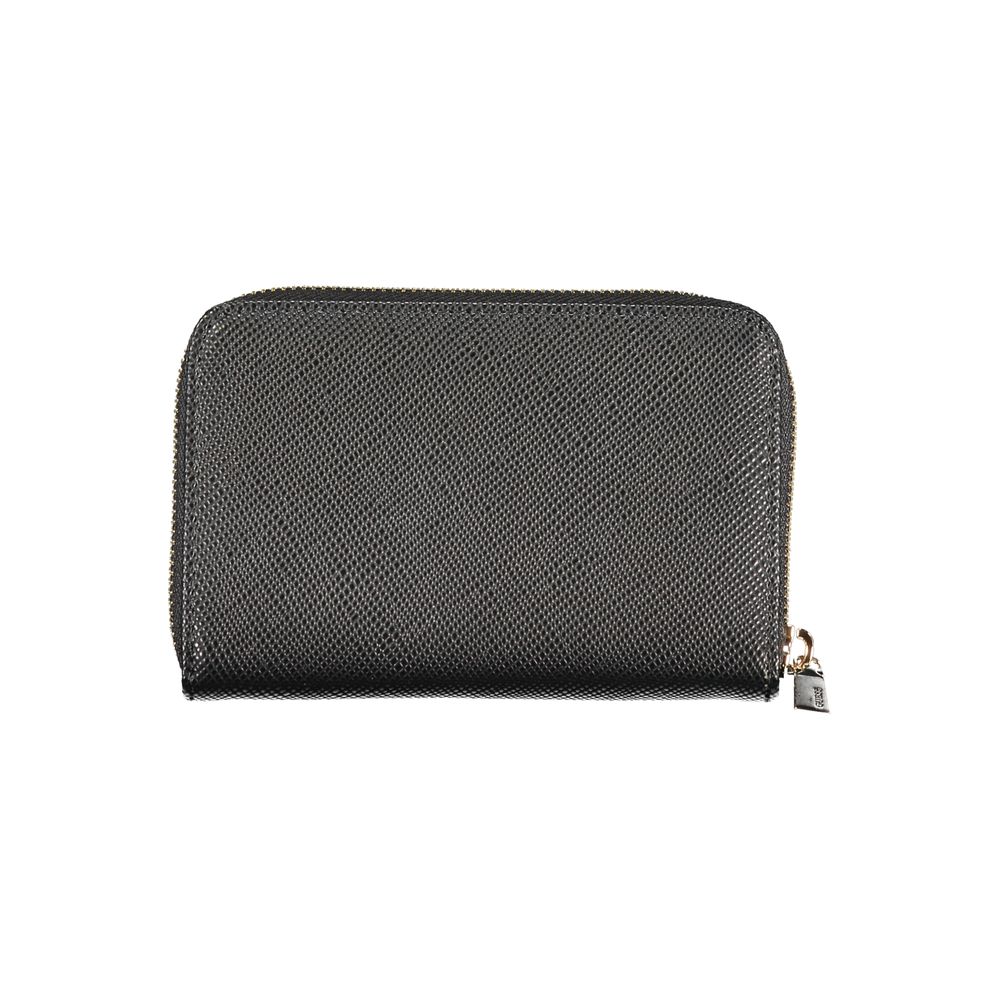 Cardholder Wallet by Guess Jeans for women in polyethylene black features a streamlined silhouette, showcasing the streamlined Laurel Polyethylene Cardholder Wallet design with sophisticated card-organization compact-design coin-purse for a premium look.