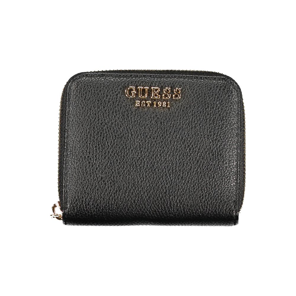 Cardholder Wallet by Guess Jeans for women in polyethylene black presents a refined silhouette, artfully capturing the essence of the Gregoria Polyethylene Cardholder Wallet design with sophisticated card-organization coin-purse for a refined look.