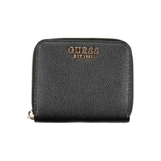 Cardholder Wallet by Guess Jeans for women in polyethylene black presents a refined silhouette, artfully capturing the essence of the Gregoria Polyethylene Cardholder Wallet design with sophisticated card-organization coin-purse for a refined look.