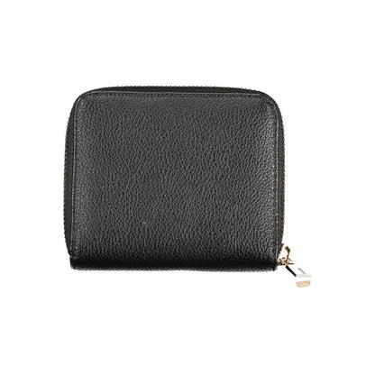 Cardholder Wallet by Guess Jeans for women in polyethylene black showcases a refined silhouette, artfully detailed with the signature style of the Gregoria Polyethylene Cardholder Wallet and functional card-organization coin-purse.