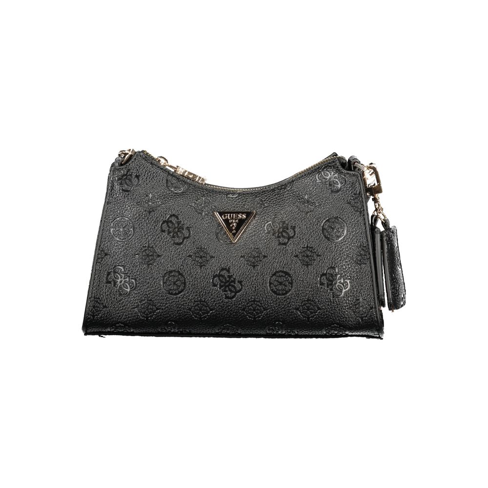 Handbag by Guess Jeans for women in polyethylene black & signature features a exquisite silhouette, showcasing a secure zipper and exquisite external-pockets, internal-pockets & cardholder with versatile handle for a exquisite finish.