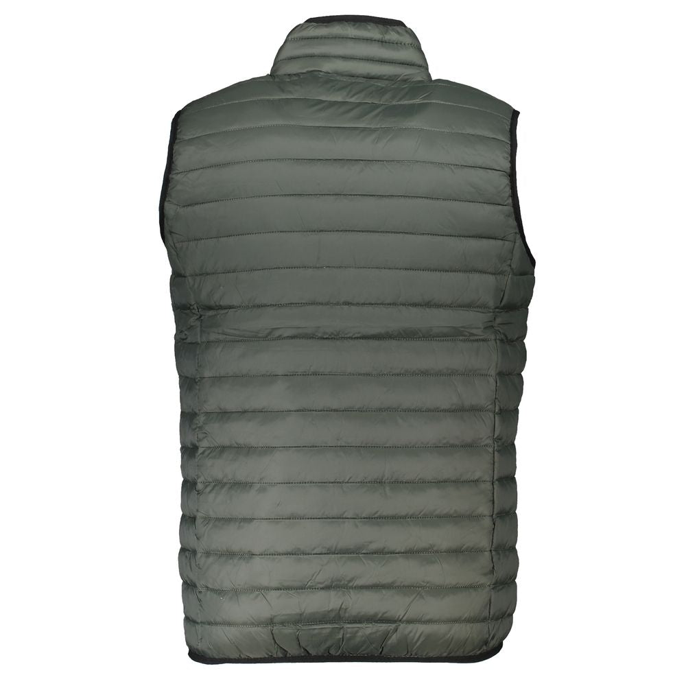 Vest by Gianmarco Venturi for men in polyamide green features a enviable silhouette, elegantly detailed with a enviable and functional pockets for a enviable finish.
