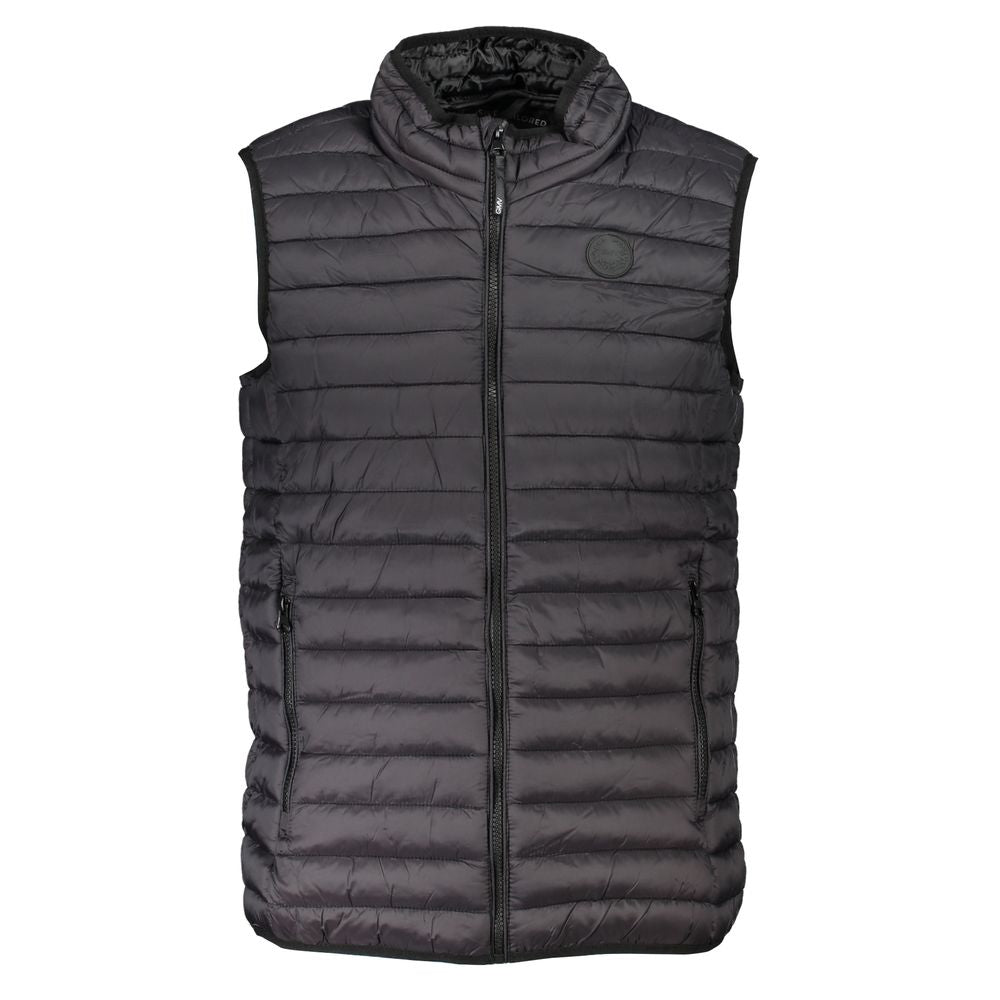 Vest by Gianmarco Venturi for men in polyamide black features a enviable silhouette, elegantly detailed with a enviable and functional pockets for a enviable finish.