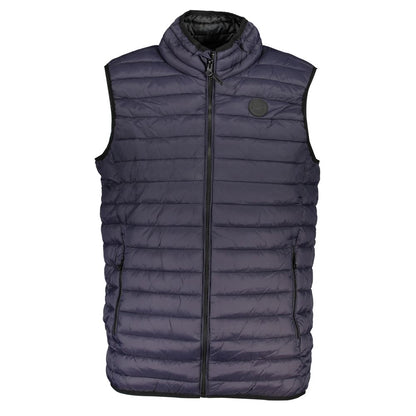 Vest by Gianmarco Venturi for men in polyamide blue features a chic silhouette, expertly detailed with a refined and premium lightweight & pockets for a truly chic look.