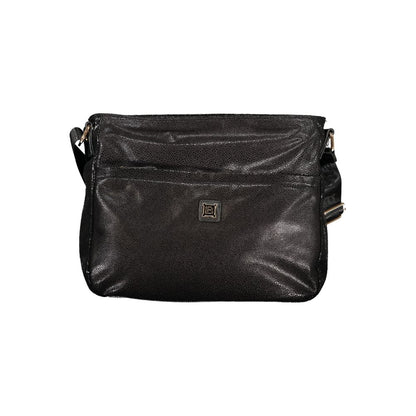 Handbag by Laura Biagiotti for women in polyester viscose modal & nickel black & signature features a ornamental silhouette, showcasing a secure zipper, ample document-holder, external-pockets & internal-pockets, and ornamental shoulder-strap & adjustable-strap for a sophisticated look.