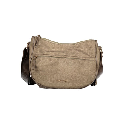 This Evening Shoulder Handbag by Laura Biagiotti for women in polyester and beige & signature presents a sculptural silhouette featuring a secure zipper, ample external-pockets & internal-pockets, and versatile shoulder-strap & adjustable-strap for a sculptural finish.