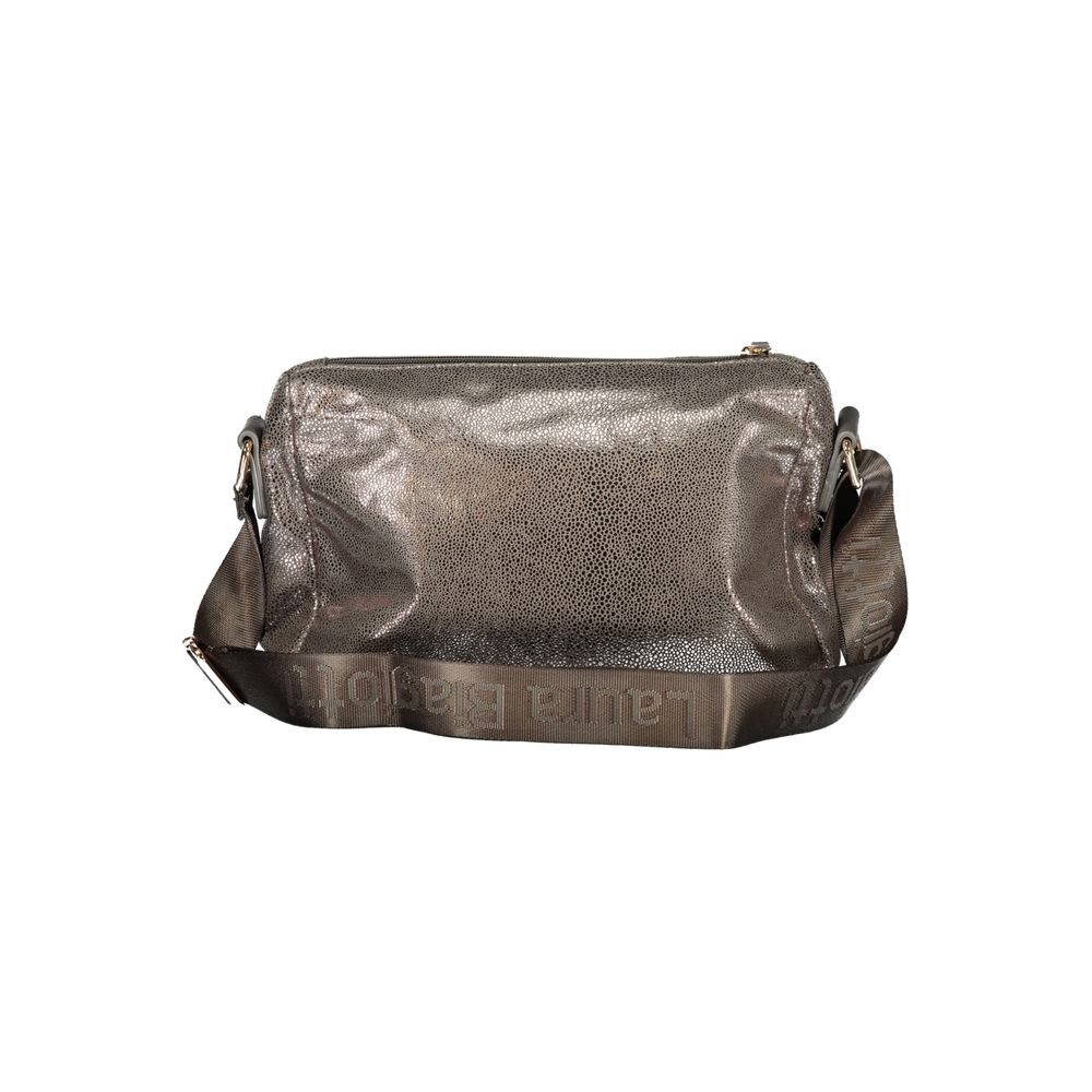 Shoulder Handbag by Laura Biagiotti for women in polyester viscose modal & nickel gray features a refined silhouette, showcasing a secure zipper, organized external-pockets & internal-pockets, and versatile shoulder-strap & adjustable-strap for a refined finish.