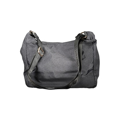 Handbag by Laura Biagiotti for women in polyester viscose modal & nickel black features an refined silhouette, showcasing a secure zipper, ample external-pockets, and versatile shoulder-strap & adjustable-strap for a sophisticated refined aesthetic.