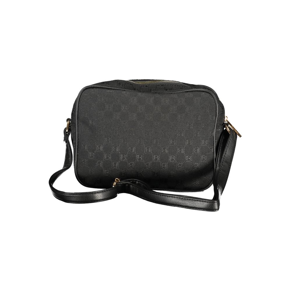 Handbag by Laura Biagiotti for women in polyester black features an refined silhouette, showcasing a secure , ample external-pockets & internal-pockets, and versatile shoulder-strap & adjustable-strap for a sophisticated refined aesthetic.