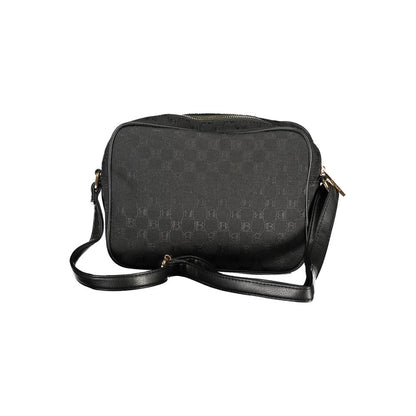 Handbag by Laura Biagiotti for women in polyester black features an refined silhouette, showcasing a secure , ample external-pockets & internal-pockets, and versatile shoulder-strap & adjustable-strap for a sophisticated refined aesthetic.
