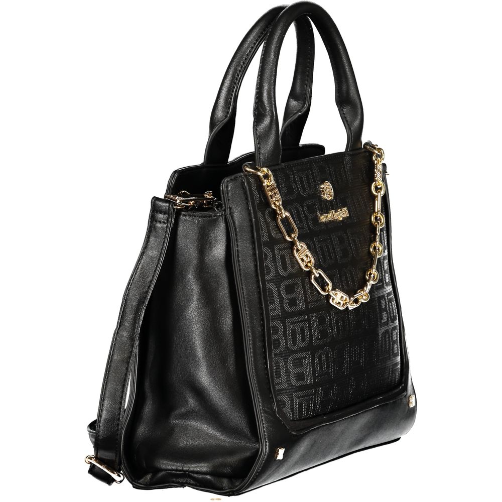 Handbag by Laura Biagiotti for women in pvc viscose modal & nickel black & signature features a refined silhouette, showcasing a secure zipper, organized internal-pockets, and versatile shoulder-strap, adjustable-strap, detachable-strap & handle for a refined finish.