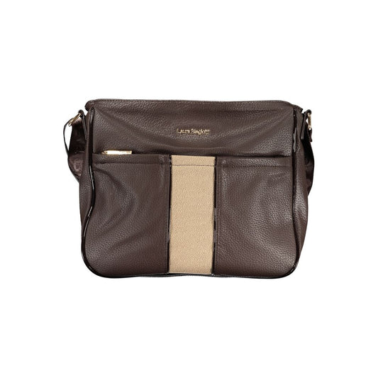 Handbag by Laura Biagiotti for women in pvc brown features a exquisite silhouette, showcasing a secure zipper and exquisite document-holder & internal-pockets with versatile shoulder-strap & adjustable-strap for a exquisite finish.
