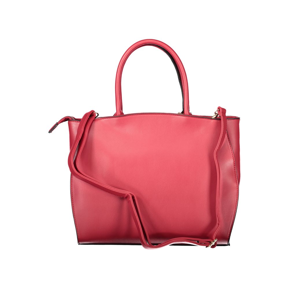 Handbag by Laura Biagiotti for women in pvc viscose modal & nickel red & signature features a exquisite silhouette, showcasing a secure zipper and exquisite document-holder, removable-pouch, internal-pockets & coin-purse with versatile shoulder-strap, adjustable-strap & handle for a exquisite finish.