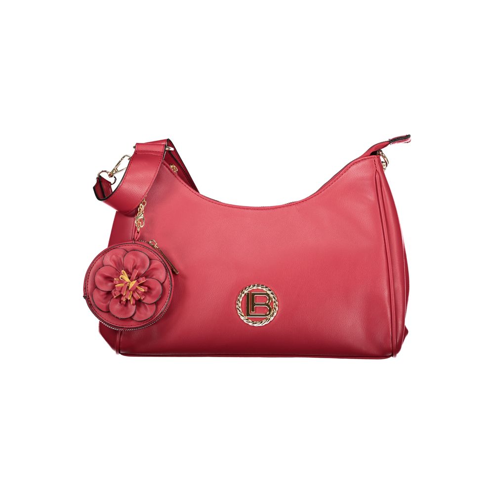 Handbag by Laura Biagiotti for women in pvc red & signature features a exquisite silhouette, showcasing a secure zipper and exquisite document-holder, removable-pouch, internal-pockets & coin-purse with versatile shoulder-strap & adjustable-strap for a exquisite finish.