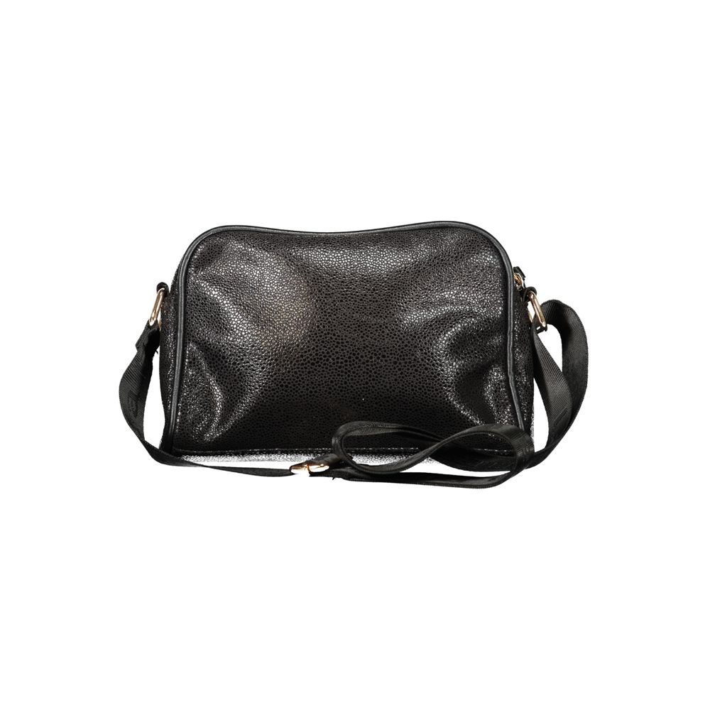 Handbag by Laura Biagiotti for women in polyester viscose modal & nickel black features a signature silhouette, showcasing a secure zipper and signature external-pockets & internal-pockets with versatile shoulder-strap & adjustable-strap for a sophisticated look.