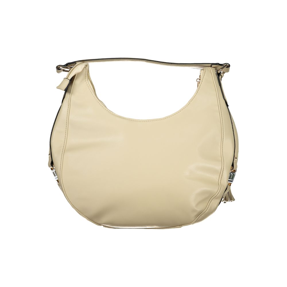 Handbag by Laura Biagiotti for women in pvc viscose modal & nickel beige features an refined silhouette, showcasing a secure zipper, ample internal-pockets, and versatile shoulder-strap & adjustable-strap for a sophisticated refined aesthetic.