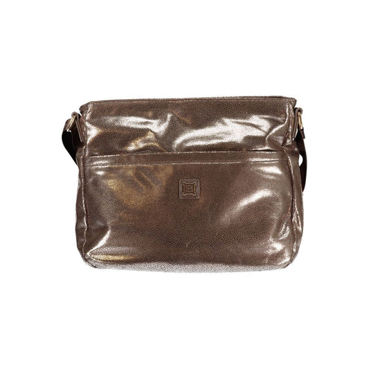 Handbag by Laura Biagiotti for women in modal nickel polyester & viscose bronze features a refined silhouette, showcasing a secure zipper, organized built-in-compartments, document-holder, external-pockets & internal-pockets, and versatile shoulder-strap & adjustable-strap for a refined finish.