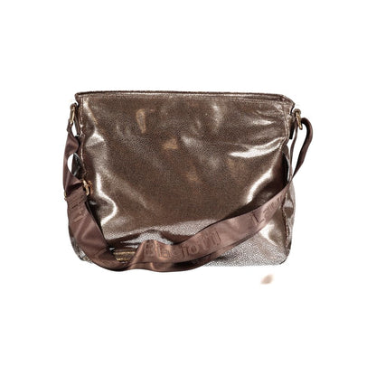 Handbag by Laura Biagiotti for women in modal nickel polyester & viscose bronze features an refined silhouette, showcasing a secure zipper, ample built-in-compartments, document-holder, external-pockets & internal-pockets, and versatile shoulder-strap & adjustable-strap for a sophisticated refined aesthetic.
