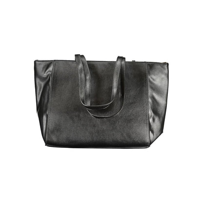 Handbag by Laura Biagiotti for women in pvc viscose modal & nickel black features a exquisite silhouette, showcasing a secure zipper and exquisite internal-pockets with versatile handle for a exquisite finish.