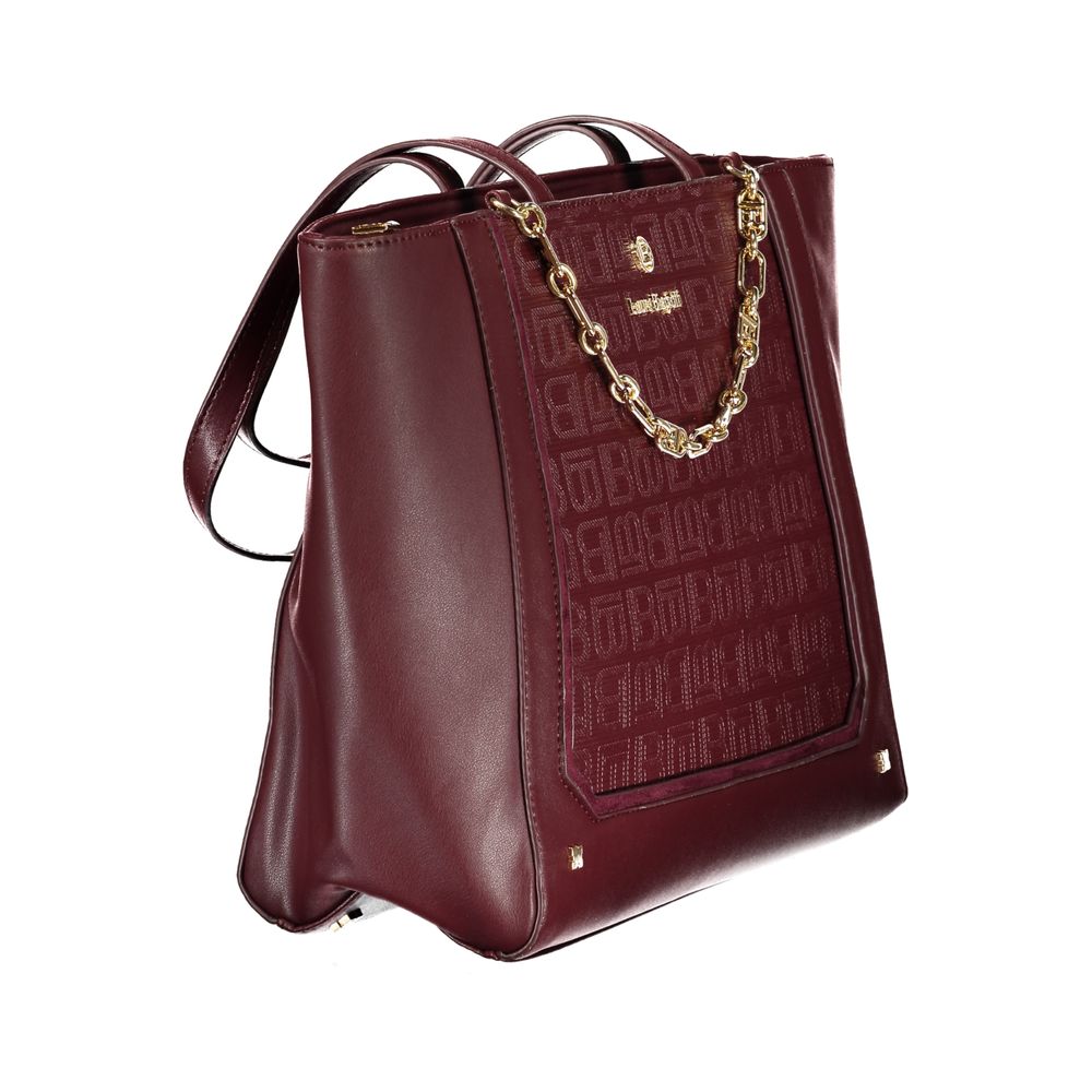 Handbag by Laura Biagiotti for women in pvc viscose modal & nickel red features a refined silhouette, showcasing a secure zipper, organized built-in-compartments, and versatile handle for a refined finish.
