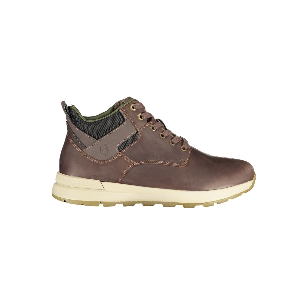 Ankle Boots by Lumberjack for men in polyester polyethylene leather brown & print features an dynamic silhouette, showcasing the dynamic Men's Polyester Polyethylene Leather Ankle Boots design with its distinctive and elegant .