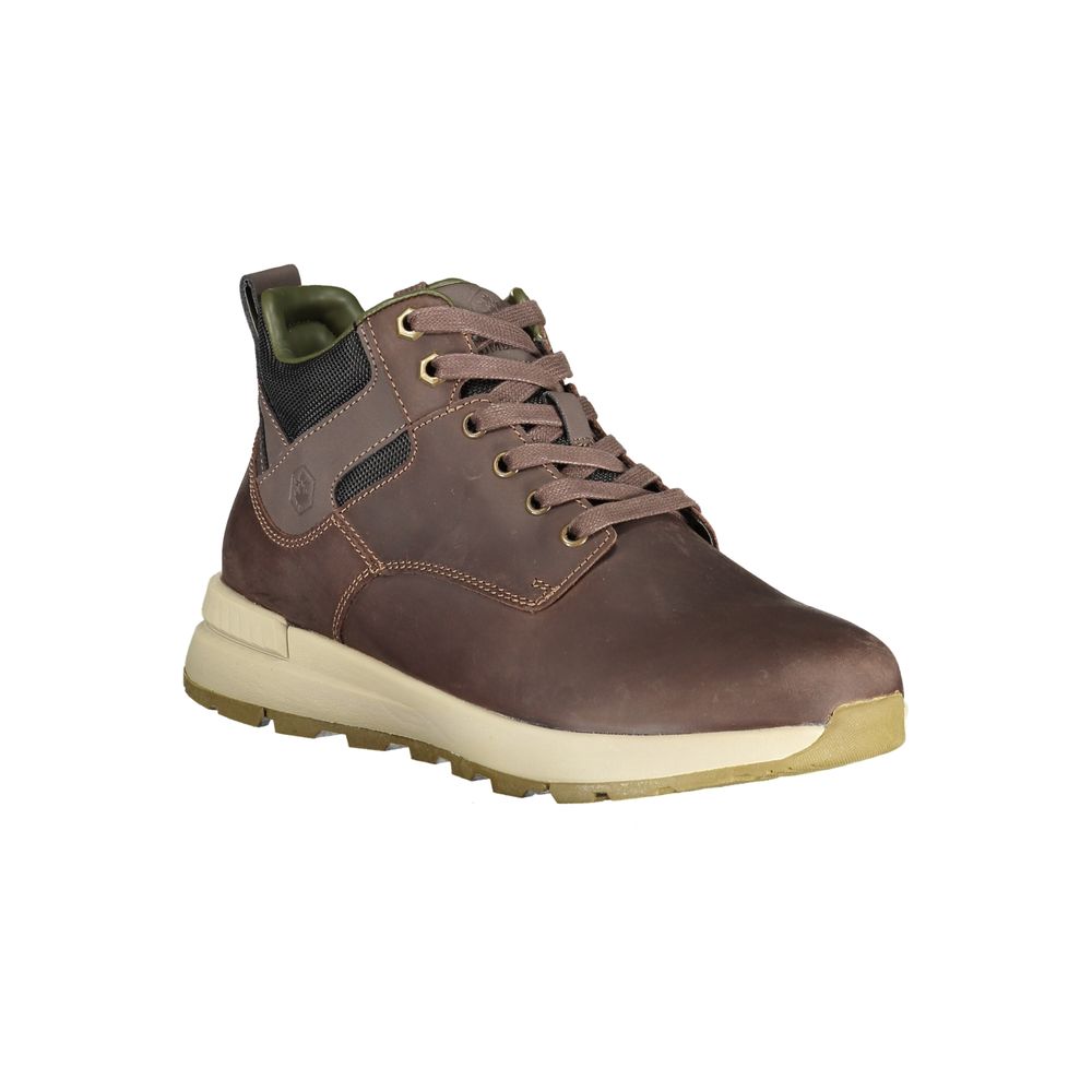 Ankle Boots by Lumberjack for men in polyester polyethylene leather brown & print showcases a aeronautic silhouette as Men's Polyester Polyethylene Leather Ankle Boots, artfully defined by a aeronautic and a aeronautic .