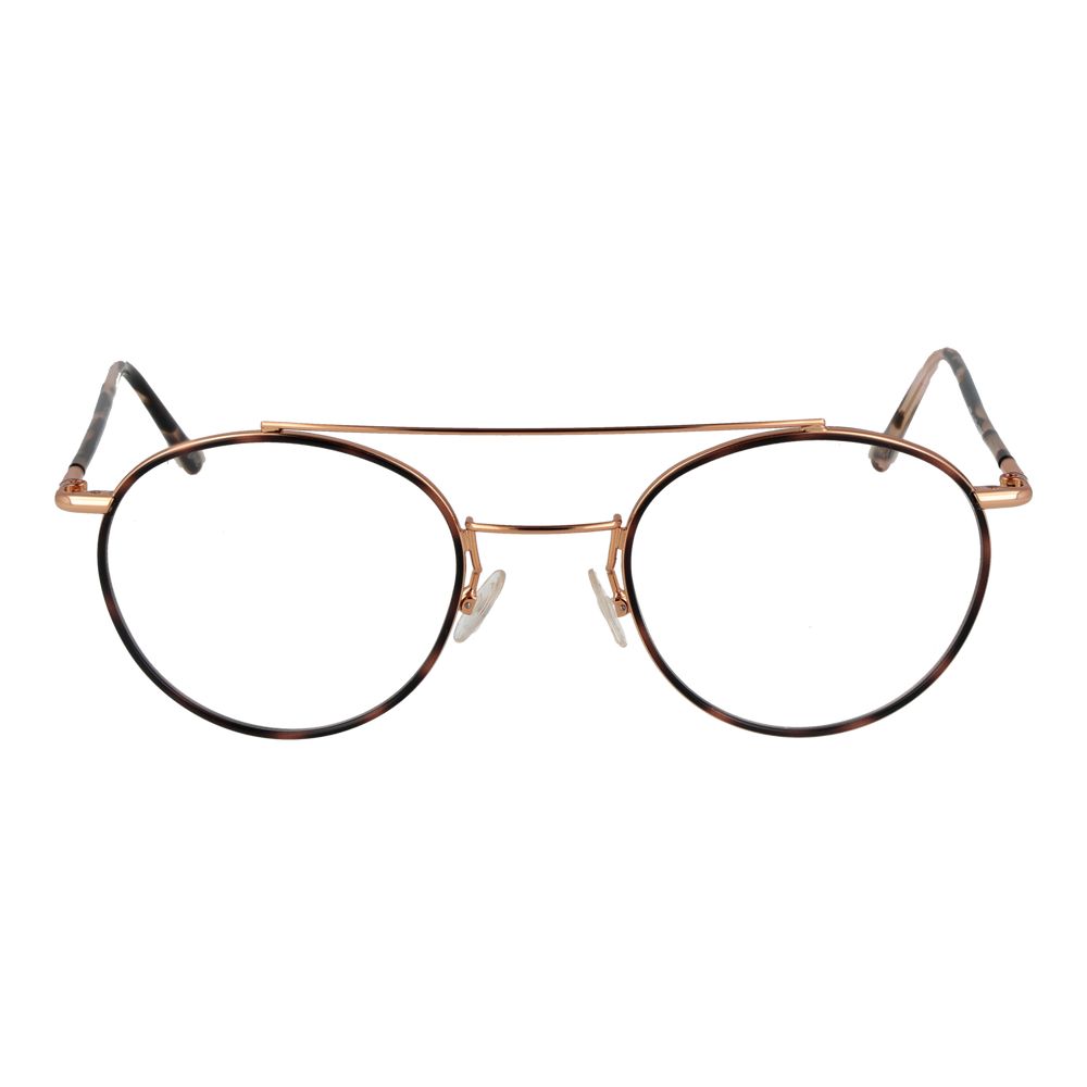 Eyeglasses Frames by Andy Wolf for unisex in metal rose-gold features a refined silhouette, showcasing a refined rose-gold coloured frame and full-frame frame design for a sophisticated, premium look.