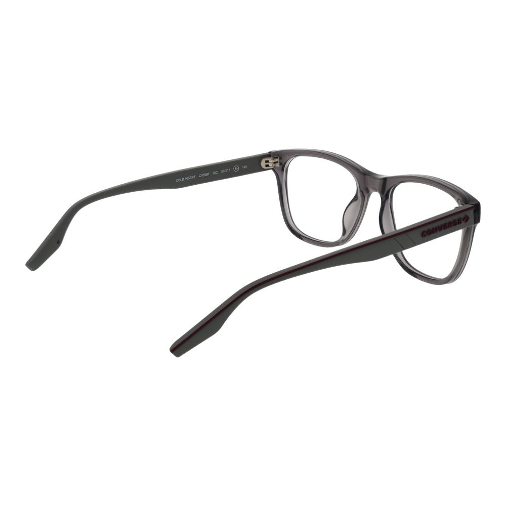 Eyeglasses Frames by Converse for men in acetate gray features an refined silhouette, showcasing a sophisticated gray coloured frame and refined full-frame frame design for a refined look.