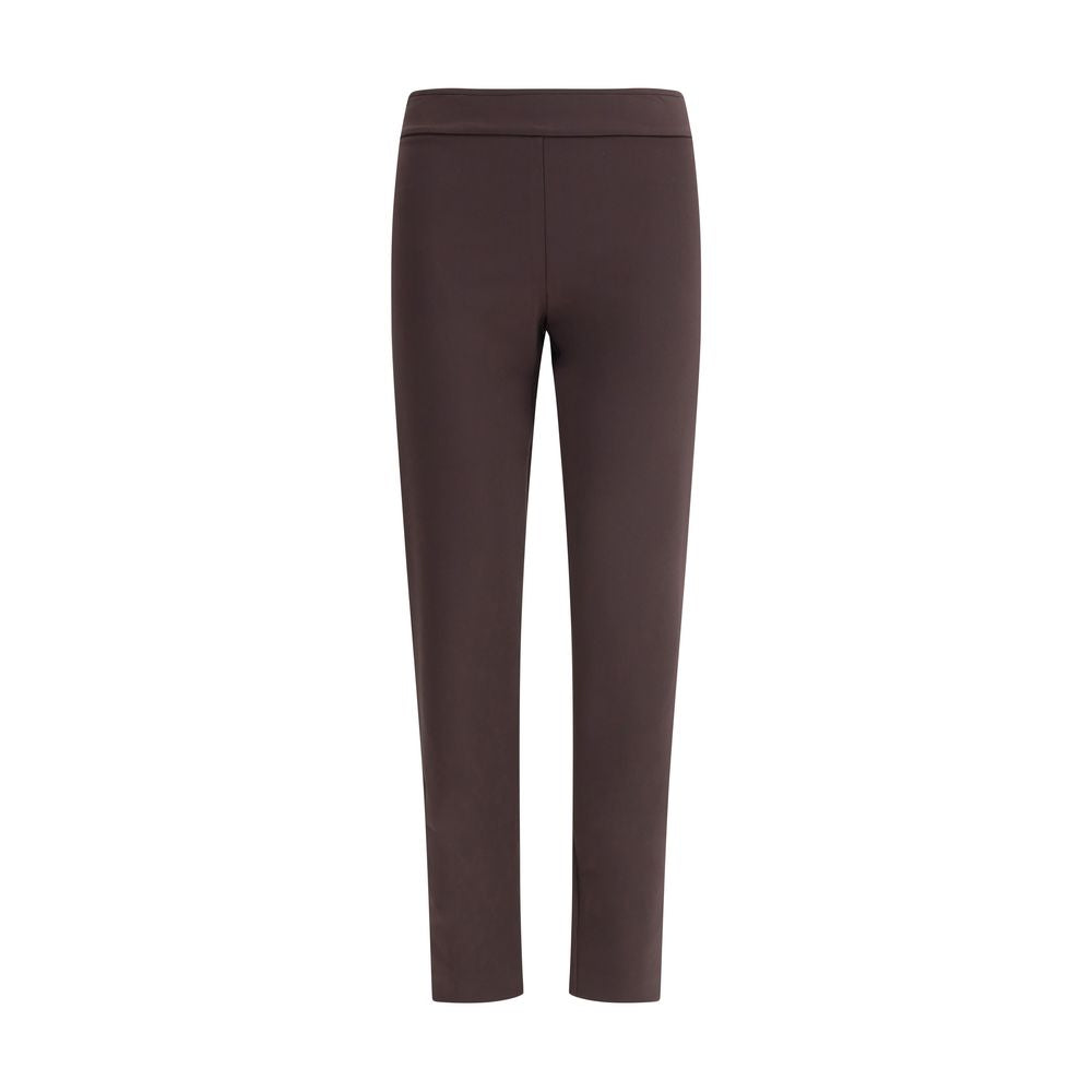 Pants by Avenue Montaigne for women in stretch polyamide brown features an on trend silhouette with a and slim cut in an elegant long for a sophisticated look.