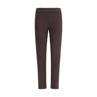 Pants by Avenue Montaigne for women in stretch polyamide brown features an on trend silhouette with a and slim cut in an elegant long for a sophisticated look.