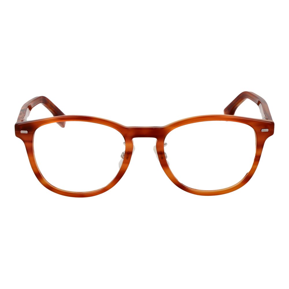 Eyeglasses Frames by Hugo Boss for men in acetate and brown showcases a refined silhouette, detailed with a brown coloured frame finish and a sophisticated full-frame frame design.