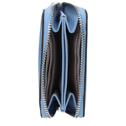 Card Case by Michael Kors for women in leather light-blue showcases a couture-grade silhouette from the Leather Card Case collection, highlighting functional for a couture-grade finish.