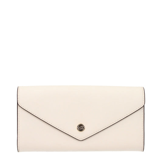 Wallet by Michael Kors for women in leather beige presents a architectural silhouette from the Leather Wallet collection, showcasing architectural for a architectural finish.