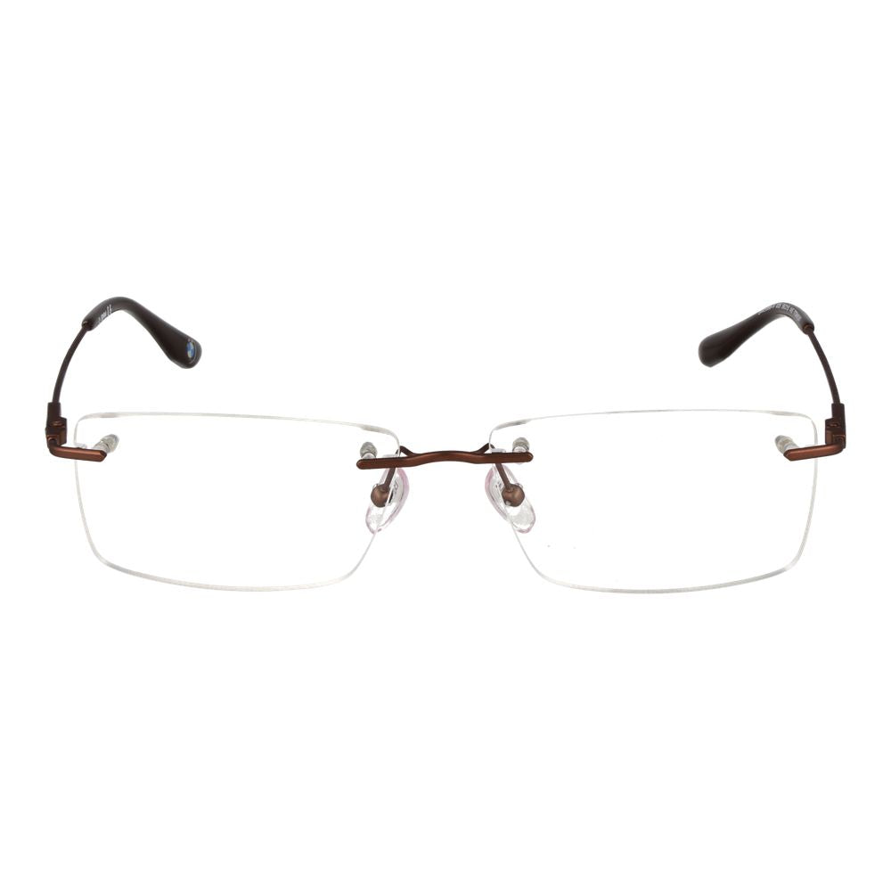 Eyeglasses Frames by BMW for men in titanium and brown showcases a refined silhouette, detailed with a brown coloured frame finish and a sophisticated .