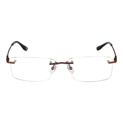Eyeglasses Frames by BMW for men in titanium and brown showcases a refined silhouette, detailed with a brown coloured frame finish and a sophisticated .