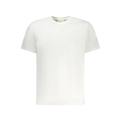 T-Shirt by Calvin Klein for men in cotton canvas white showcases a dramatic silhouette, elegantly detailed with a dramatic crew neckline and short-sleeve for a truly dramatic finish.