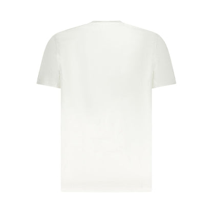 T-Shirt by Calvin Klein for men in cotton canvas white showcases a chic silhouette, artfully detailed with a chic crew neckline and for a chic finish.