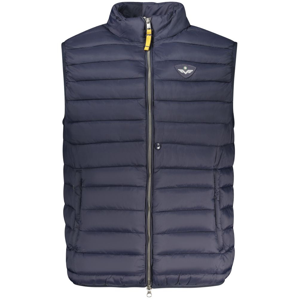 Vest by Armata Di Mare for men in polyamide blue showcases a utilitarian silhouette, artfully incorporating pockets and a utilitarian for a truly utilitarian finish.