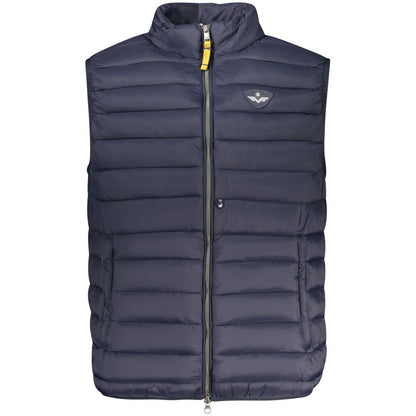 Vest by Armata Di Mare for men in polyamide blue showcases a utilitarian silhouette, artfully incorporating pockets and a utilitarian for a truly utilitarian finish.