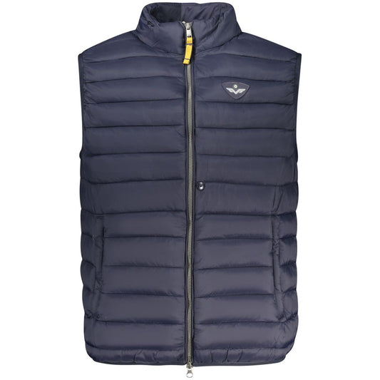 Vest by Armata Di Mare for men in polyamide blue showcases a utilitarian silhouette, artfully incorporating pockets and a utilitarian for a truly utilitarian finish.