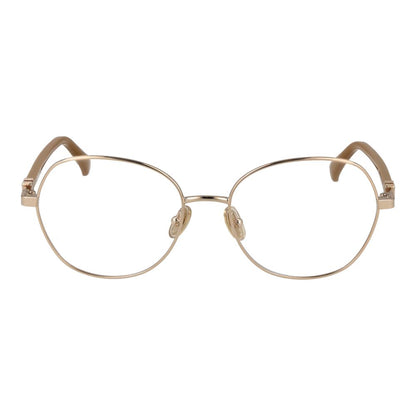 Eyeglasses Frames by Max Mara for women in acetate gold features an refined silhouette, showcasing the refined gold coloured frame and sophisticated full-frame frame design.