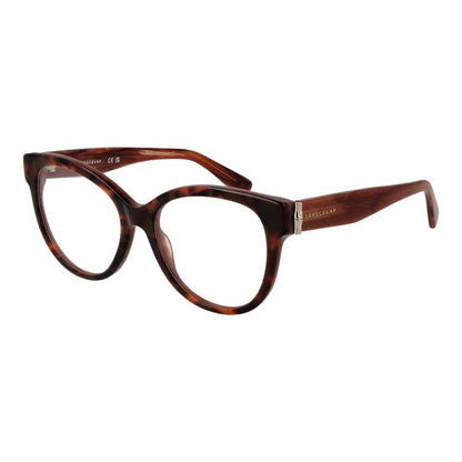 Eyeglasses Frames by Longchamp for women in acetate brown features an refined silhouette, showcasing the refined brown coloured frame and sophisticated full-frame frame design.