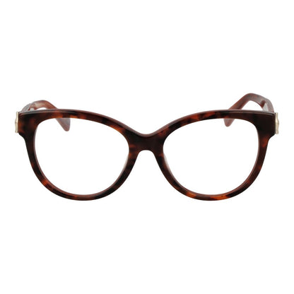Eyeglasses Frames by Longchamp for women in acetate and brown showcases an refined full-frame frame design featuring a sophisticated brown coloured frame for an refined and refined aesthetic.