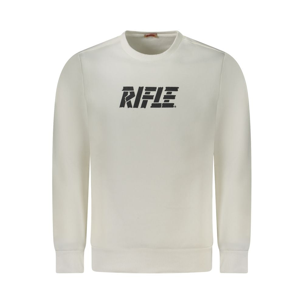 Sweatshirt by Rifle for men in cotton white & print features an magnificent silhouette, showcasing a sophisticated crew neckline and long-sleeve detail for a truly magnificent finish.