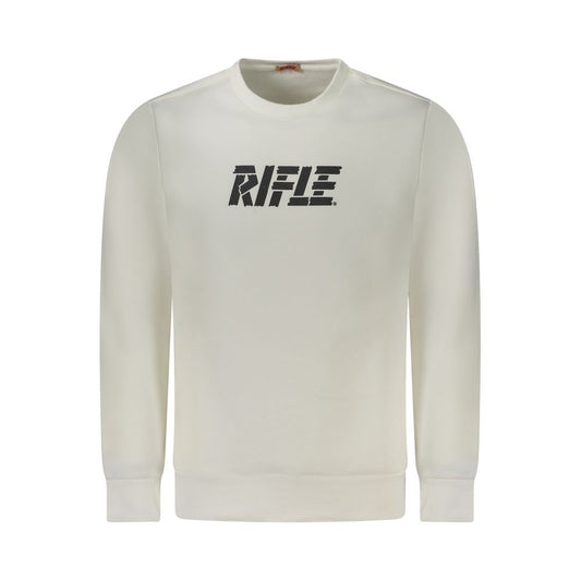 Sweatshirt by Rifle for men in cotton white & print features an magnificent silhouette, showcasing a sophisticated crew neckline and long-sleeve detail for a truly magnificent finish.
