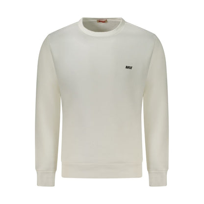 Sweatshirt by Rifle for men in cotton white presents a smart casual silhouette, featuring a smart casual crew neckline and long-sleeve for a sophisticated look.