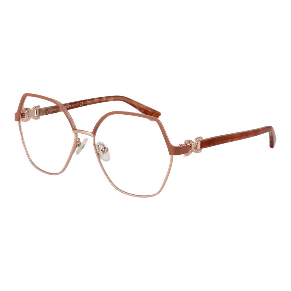 Eyeglasses Frames by Marciano by Guess for women in metal and rose-gold showcases an refined full-frame frame design featuring a sophisticated rose-gold coloured frame for an refined and refined aesthetic.