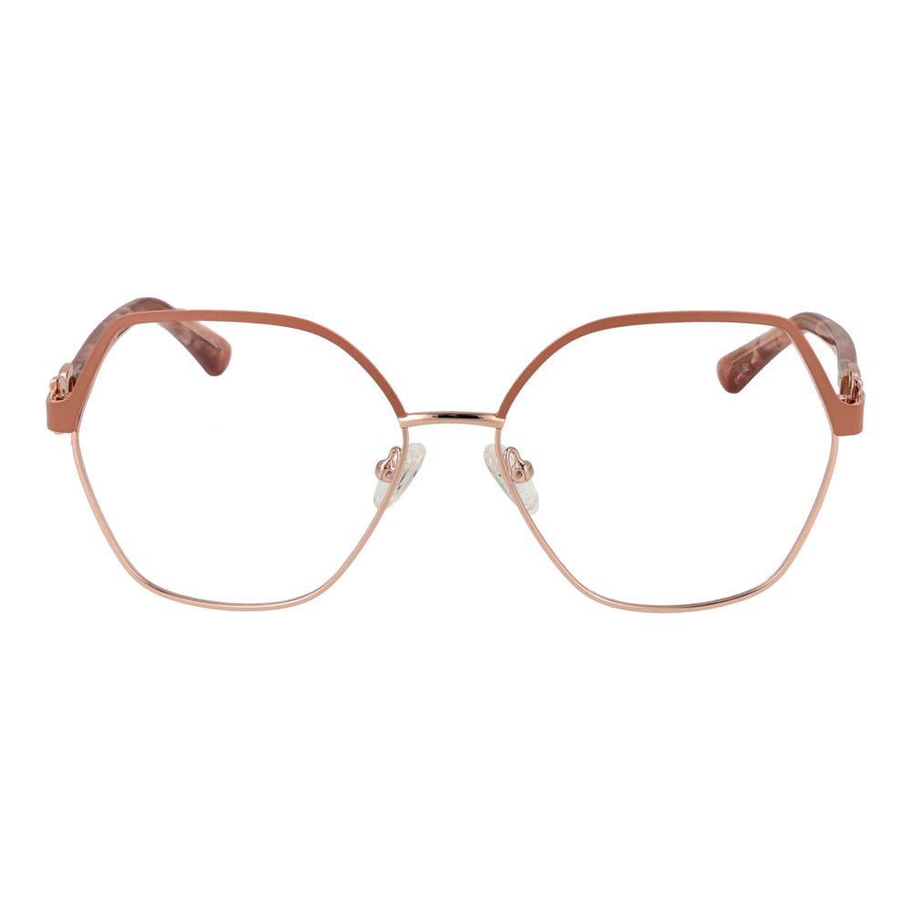 Eyeglasses Frames by Marciano by Guess for women in metal rose-gold features an refined silhouette, showcasing the refined rose-gold coloured frame and sophisticated full-frame frame design.